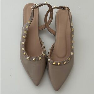 Chic Studded Taupe Flats